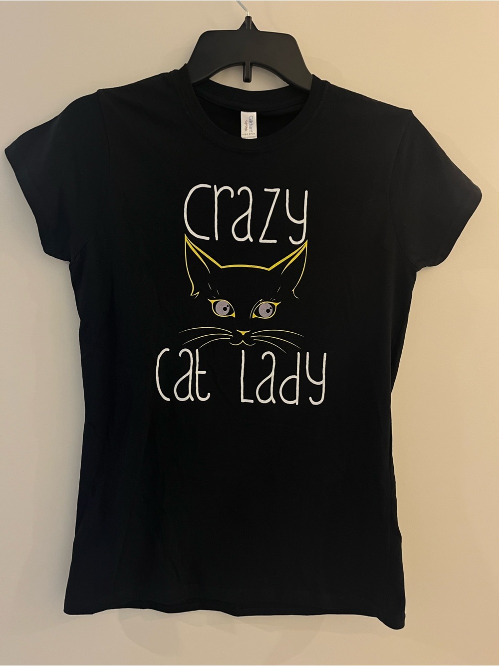 Black 'Crazy Cat Lady' Graphic Tee